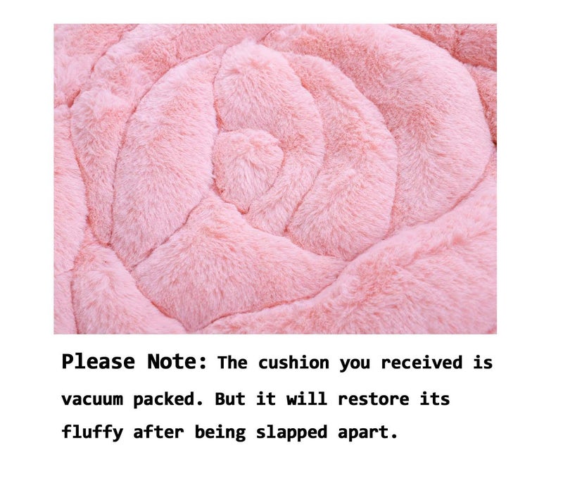 IPENNY Soft Cozy Seat Cushion Plush Rose Seat Pad Seat Pillow Relieves Back Coccyx Sciatica and Tailbone Pain Relief Chair Cushions Chair Pads for Home Office Sofa (Pink) - Image 5